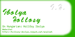 ibolya hollosy business card