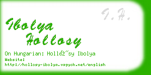 ibolya hollosy business card